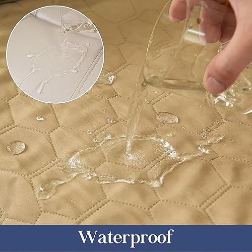 Miniatura 5 de DEARTOWN Funda impermeable para sofá reclinable, funda antideslizante para silla reclinable, protector de muebles, funda de sofá lavable para perros