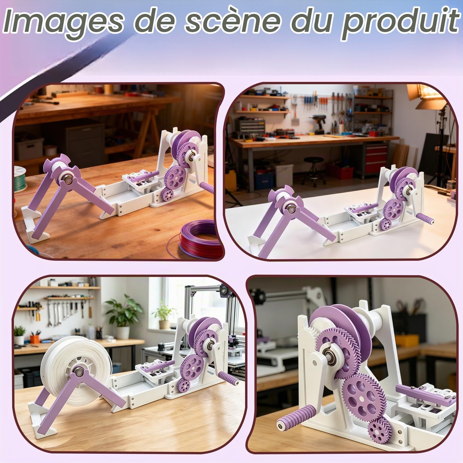 Bobineuse De Filament 3d, Machine à Bobiner Et à DéVelopper Les Filaments D'Impression à Manivelle Pour La PréParation Et Le Bobinage Des Fils à Coudre Et Des Fils De Soudage