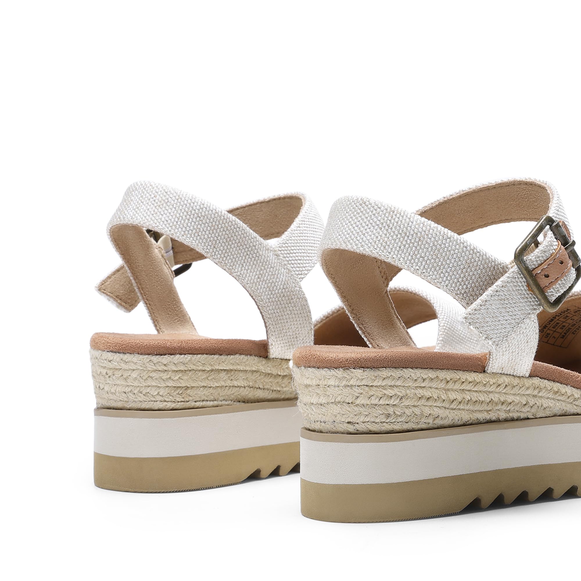 DREAM PAIRS Sandalias de Cuña Alpargatas Mujer Zapatos de Tacón de 7cm Comodos de Punta Redonda Verano Suela Antideslizante