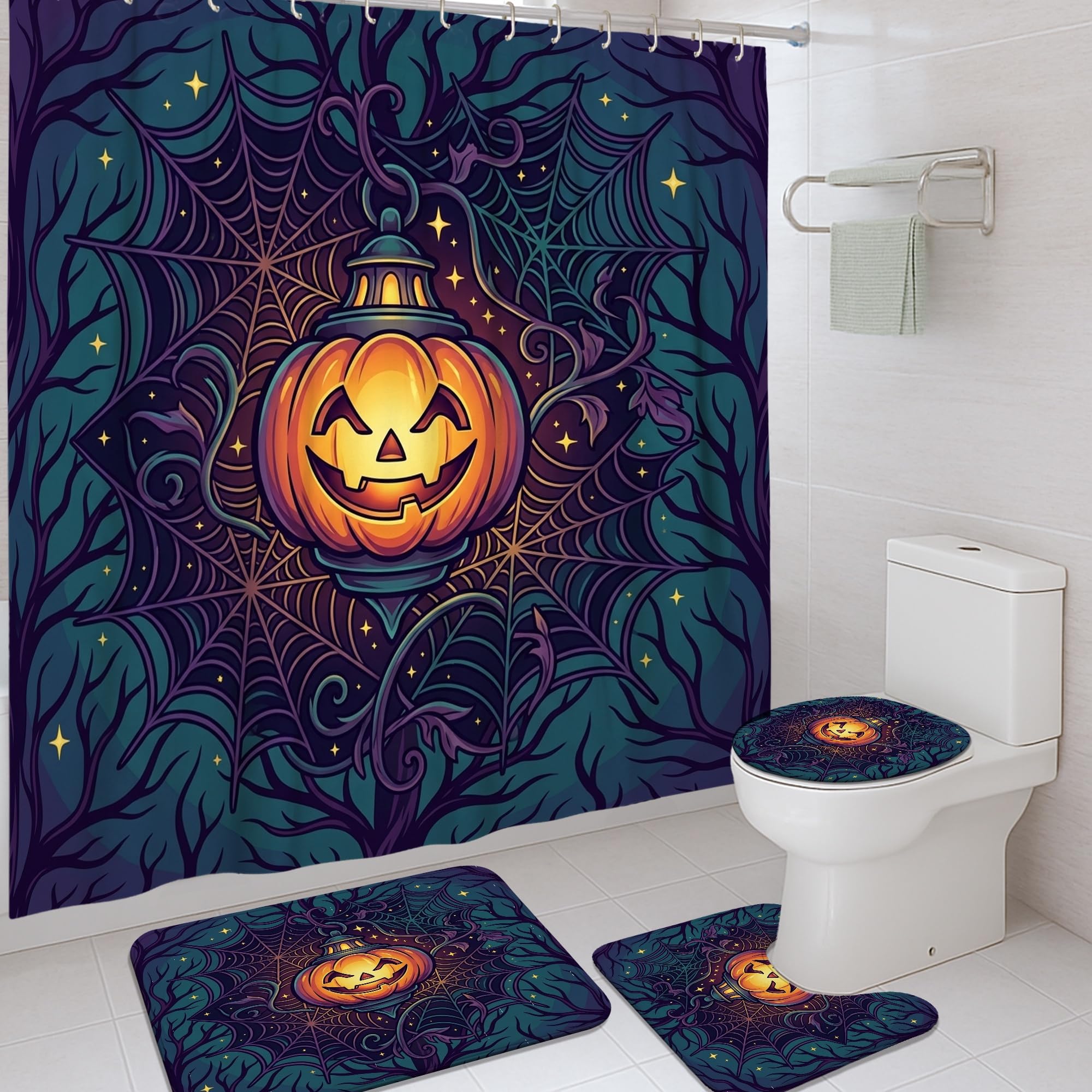 Rideau de douche anti éclaboussure orange pour rafraîchir la décoration de votre baignoire