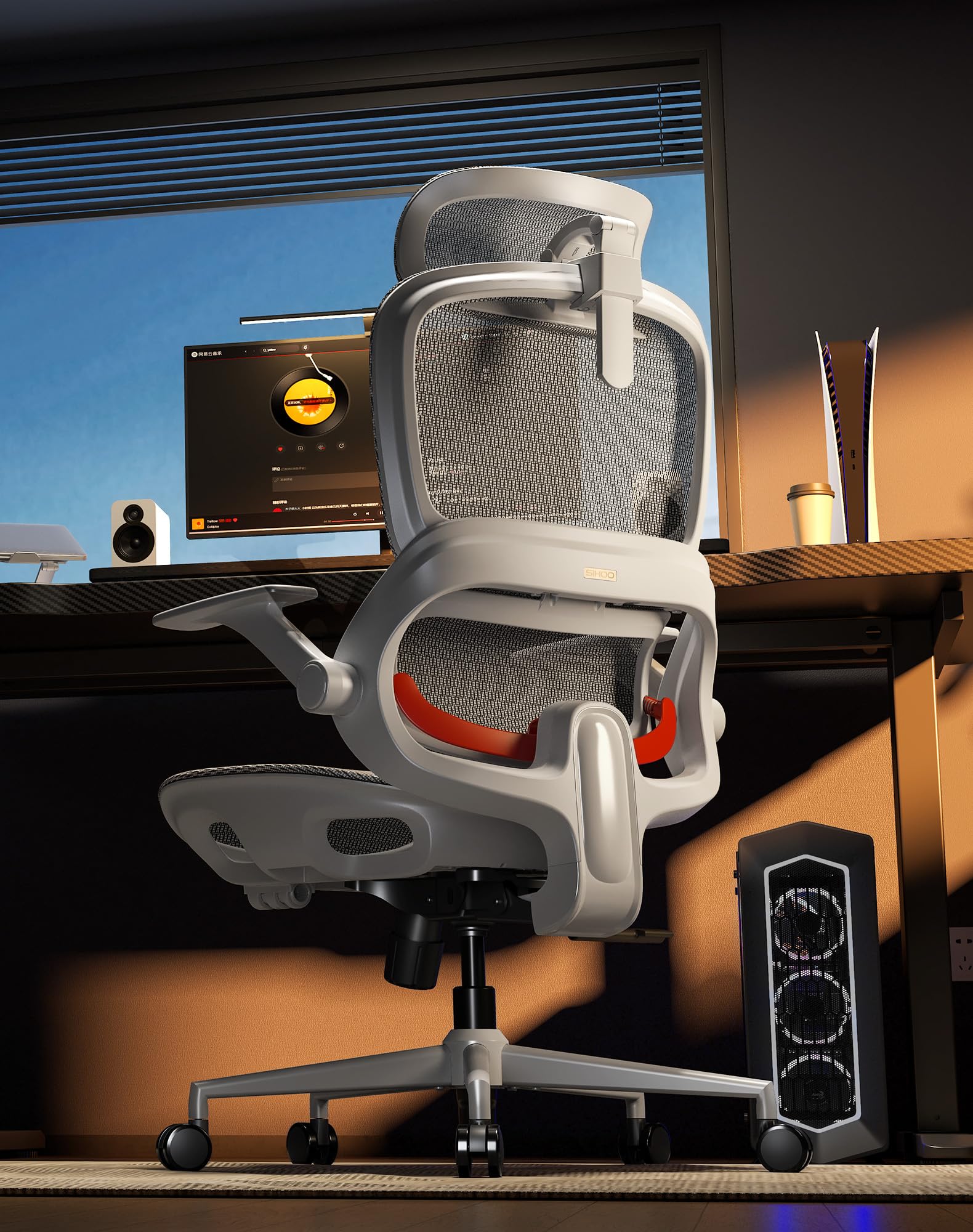 SIHOO B100 Mesh Office Chair, Comfy Ergonomic Office Chair view 8