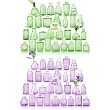 60 Pcs Glass Bud Vases in Light Green and light Purple,Small Glass Vases for Flowers as Wedding Centerpieces for Tables,Flower Vases Suitble for Wedding Decorations,Home Decor,Party Decorations,Gift I