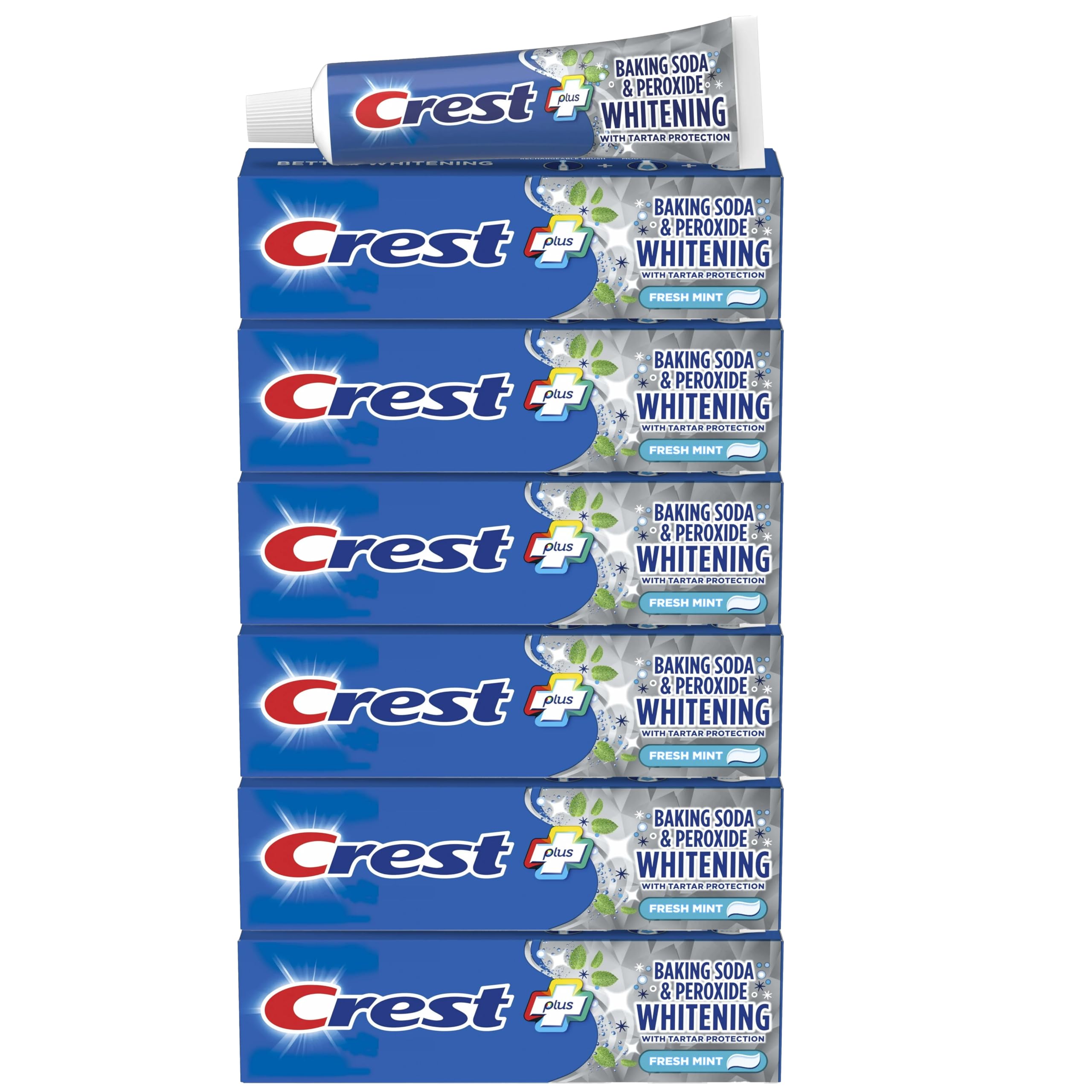 Baking Soda And Peroxide Whitening With Tartar Protection Fresh Mint Flavor Toothpaste 8.2 Oz (Pack Of 6)