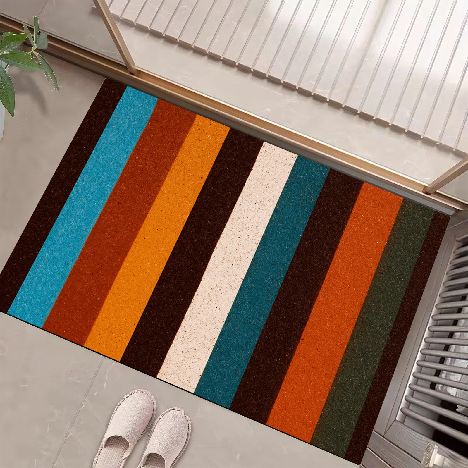 Tapis de sol antidérapant pour intérieur 80x120cm anti-glisse style vintage