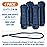 Dock Lines Boat Ropes for Docking, 3/8 Double Braided Mooring Marine Rope, 15ft Nylon Rope with Loop, Navy Blue, 4 Pack