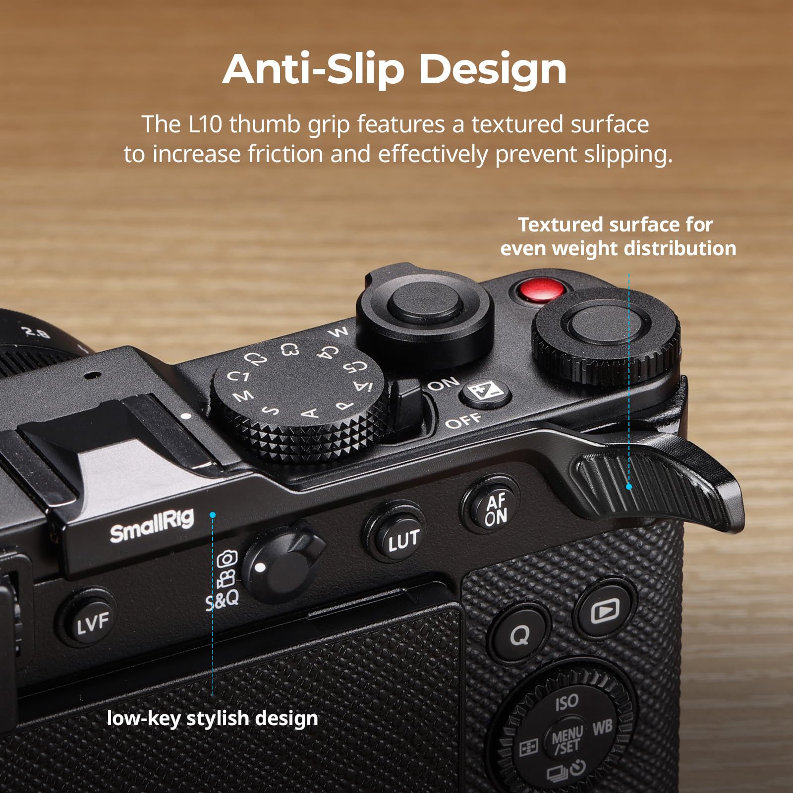 SMALLRIG Uchwyt kciukowy do aparatu Panasonic LUMIX L10 (czarny) 5702