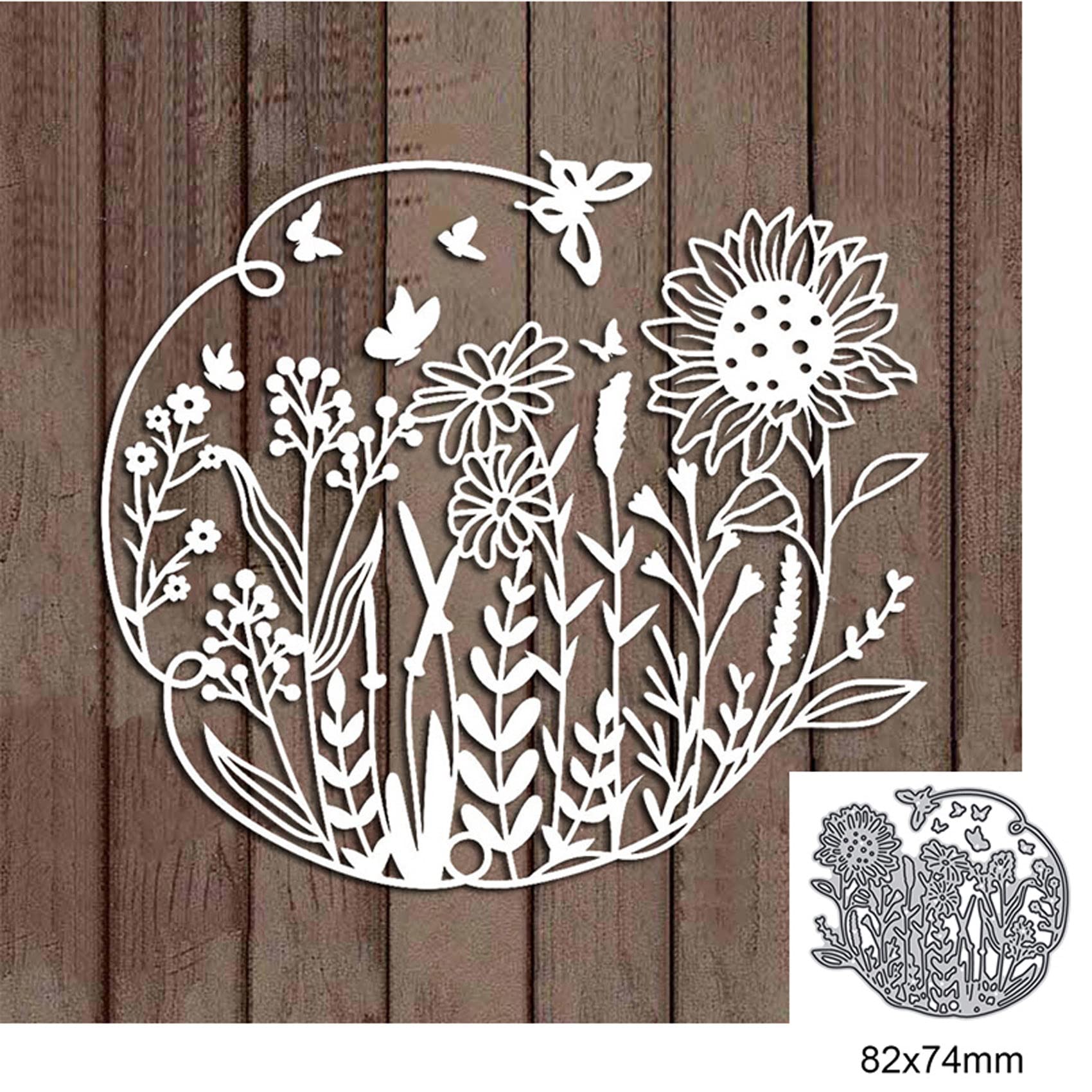 Butterfly Grass Metal Die Cuts for Spring Flower Card Making Decorative Embossing Paper, DIY Scrapbooking Album - Image 2