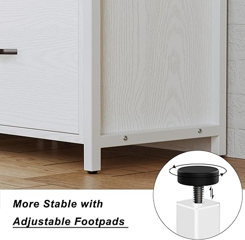 Miniatura 6 de IRONCK Estantería industrial con cajones de archivador, estantería de 71.6 pulgadas de alto de 5 niveles, organizador de gabinete de oficina en