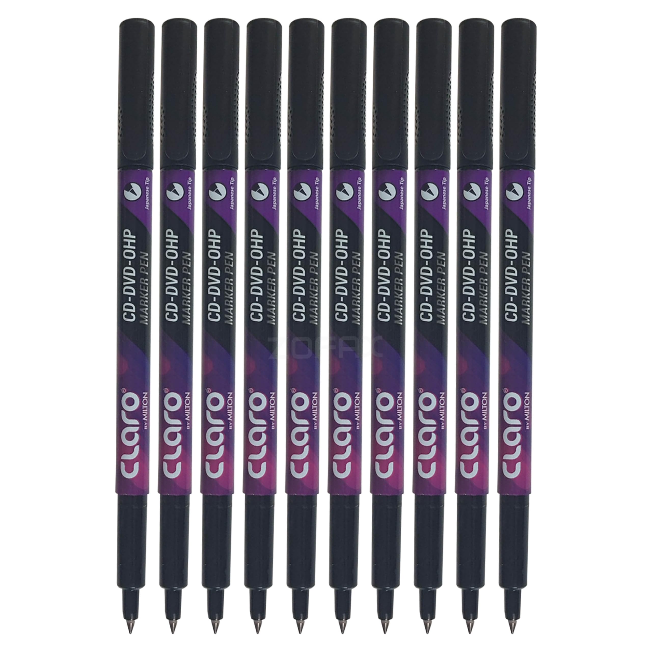 SUPEX Permanent Marker Pens, BLACK, Fine Tip, Pack of 10, CD-DVD-OHP Marker Pens, UV Resistant Ink, Quick Dry, Waterproof Ink