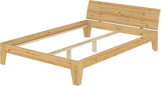 Erst-Holz® Doppelbett Bettgestell Massivholz Futonbett Überlänge 160×220 ohne Rollrost 60.62-16-220 oR
