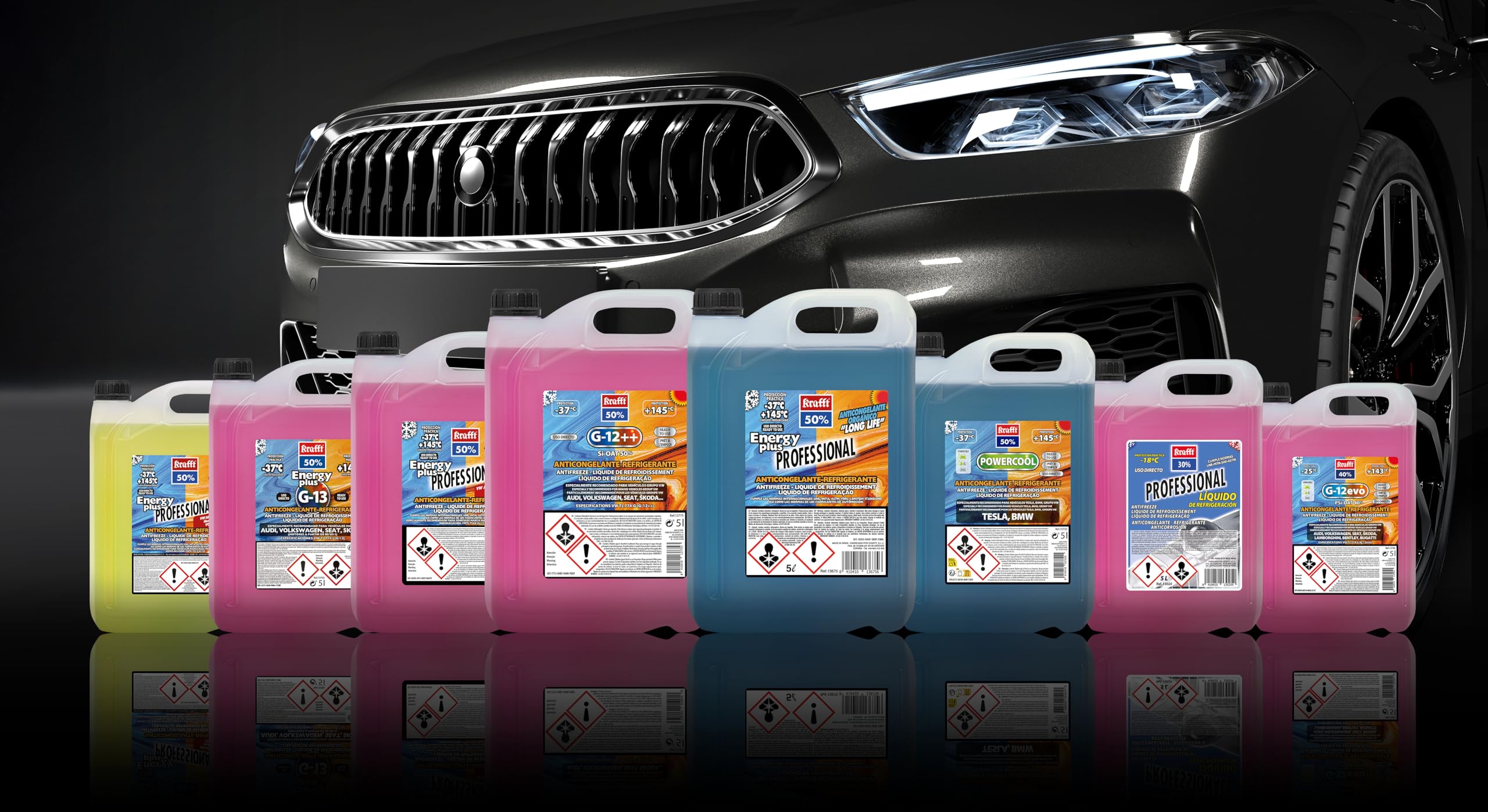 Krafft Antigelo G13 con tecnologia ibrida Si-OAT - Protezione integrale per motori del gruppo VAG - Lunga durata e massime prestazioni - Biodegradabile - 5L