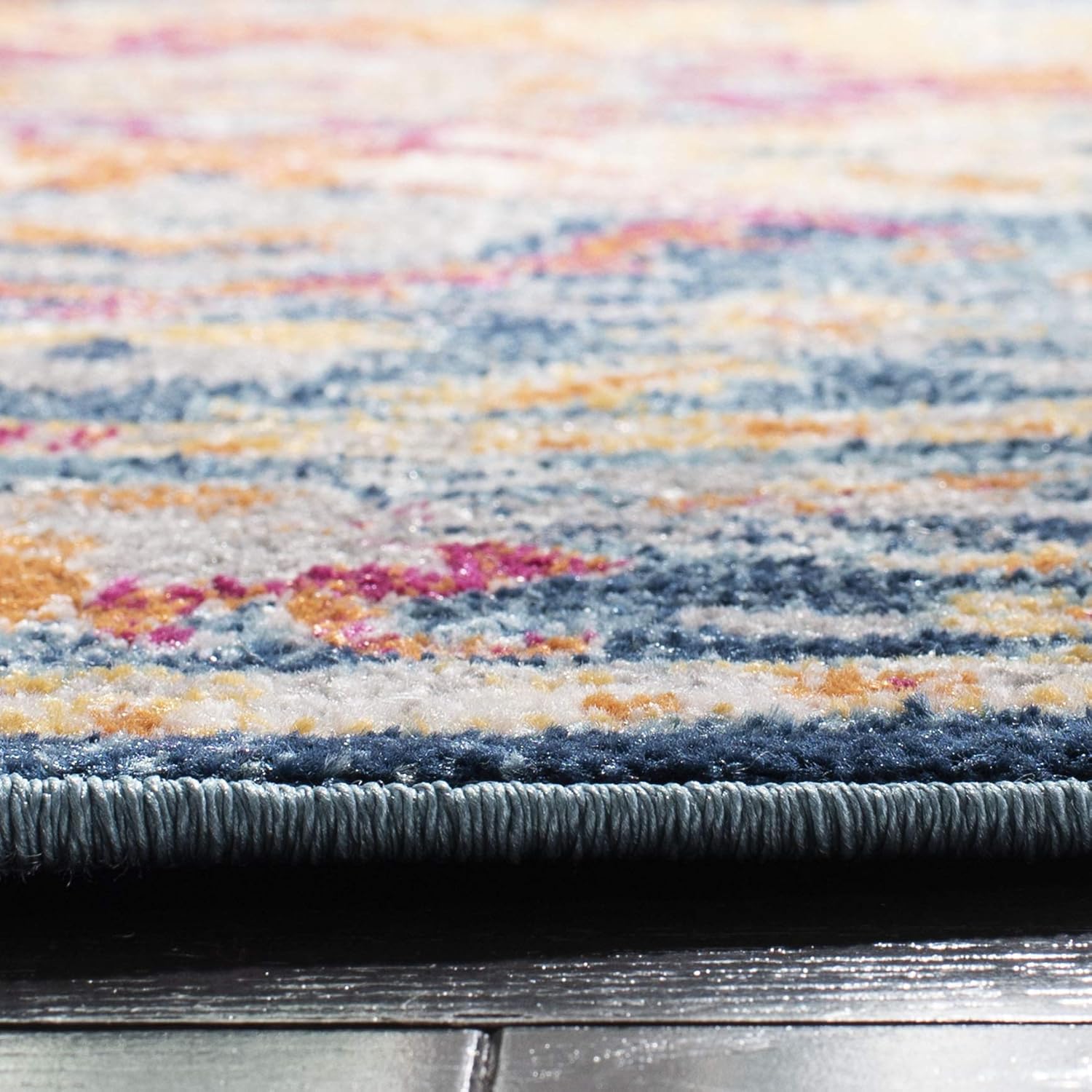 SAFAVIEH Madison Collection 3' Round Teal/Fuchsia MAD154L Boho Chic Medallion Non-Shedding Entryway Foyer Living Room Bedroom Kitchen Area Rug