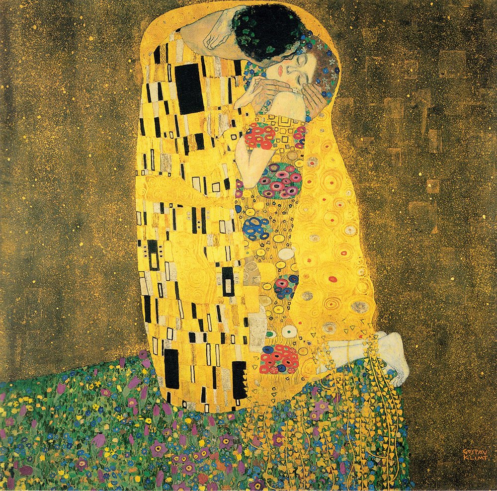 Toile Gustav Klimt Le Baiser grand format pour déco de chambre