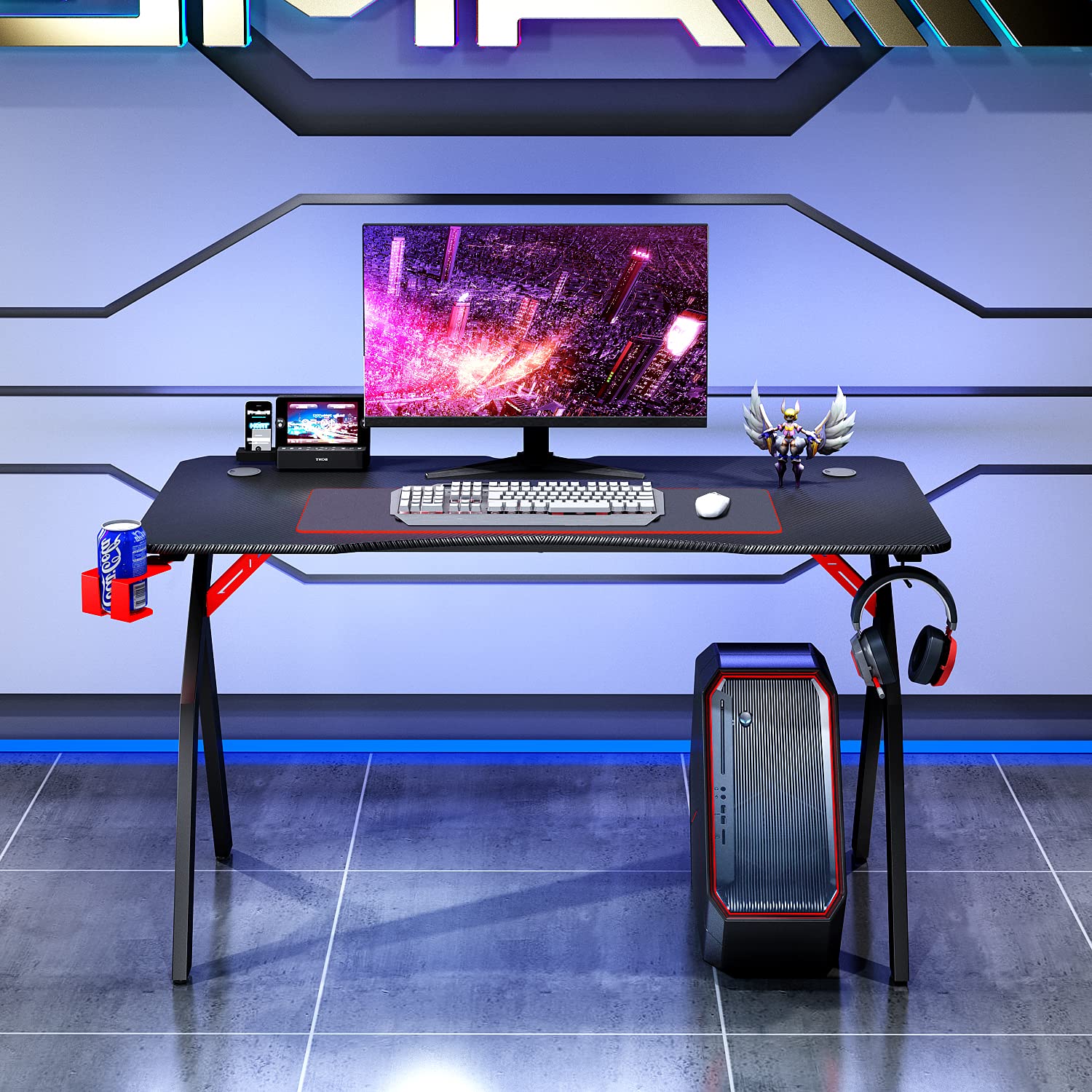 Buy FSTAR Gaming Desk 43 Inch PC Small Computer Table, Y Shaped Home