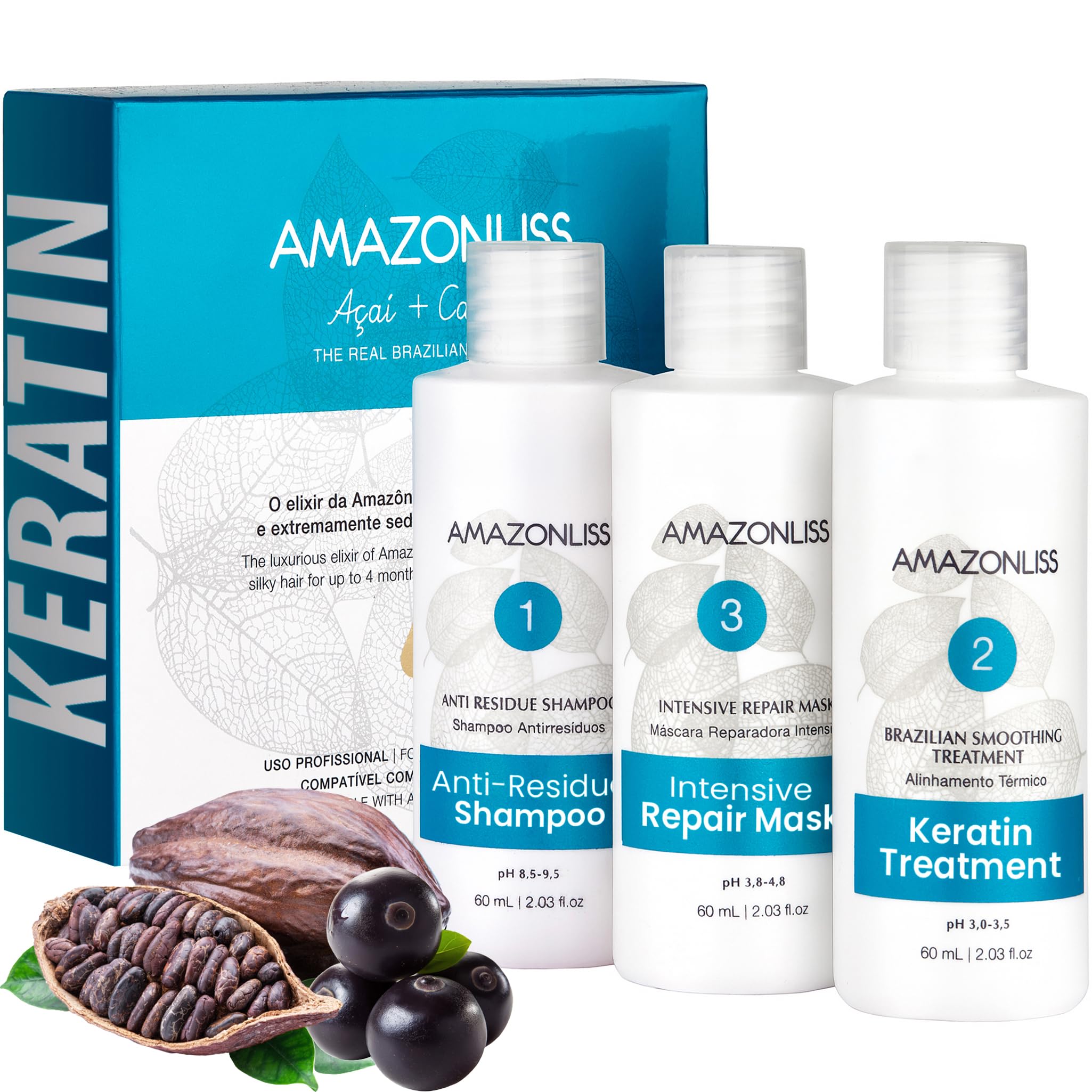 Amazon.com: Amazonliss Keratin Hair Treatment Set 8.45 Fl Oz