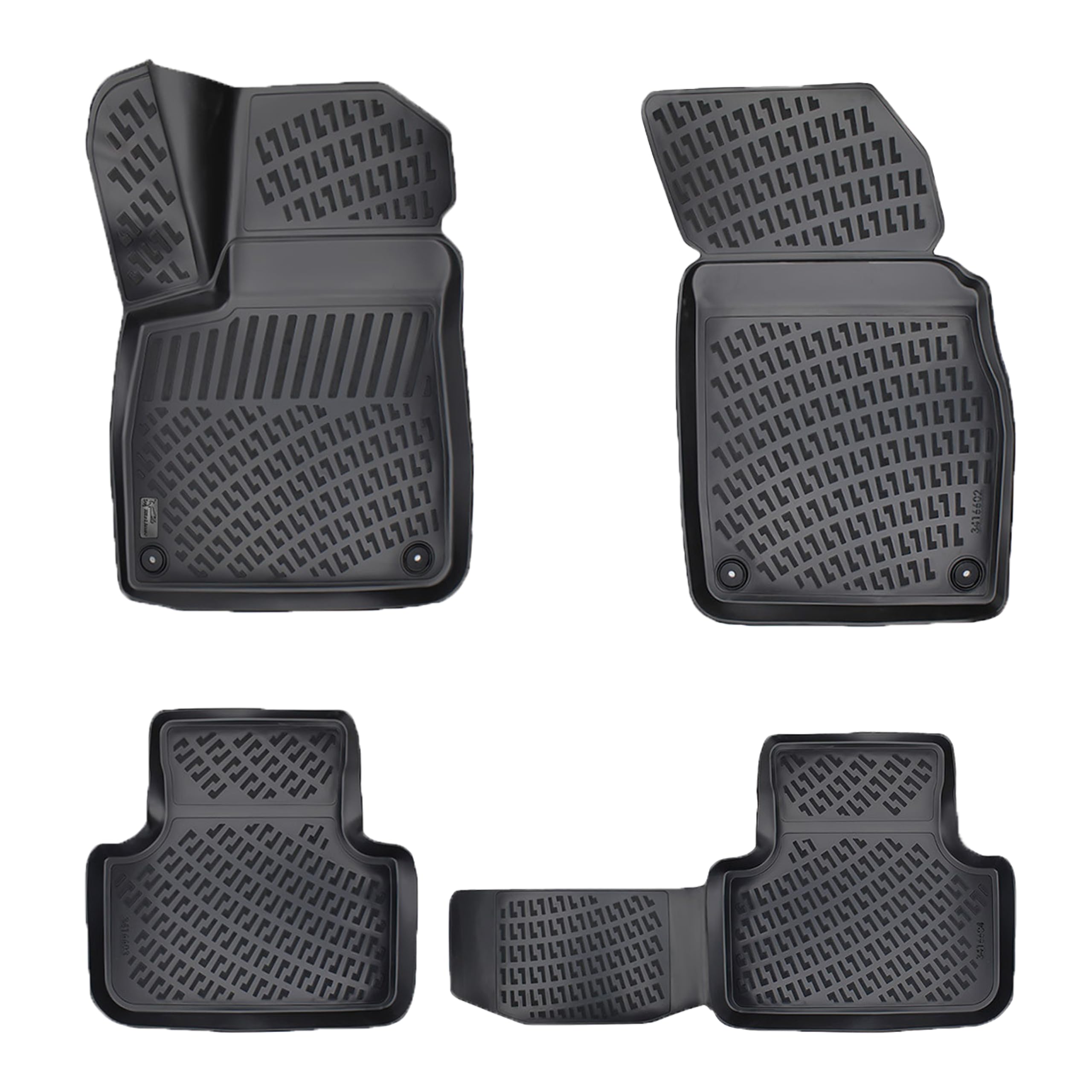 RizLiner Hyundai Ioniq 5 Unmovable Console 2022-2026 (No Movable Console) Floor Mats 3D Custom Fit Rubber Car Mats All Weather Laser Measured Floor Liners Heavy Duty Waterproof (Front & Rear) — view 101