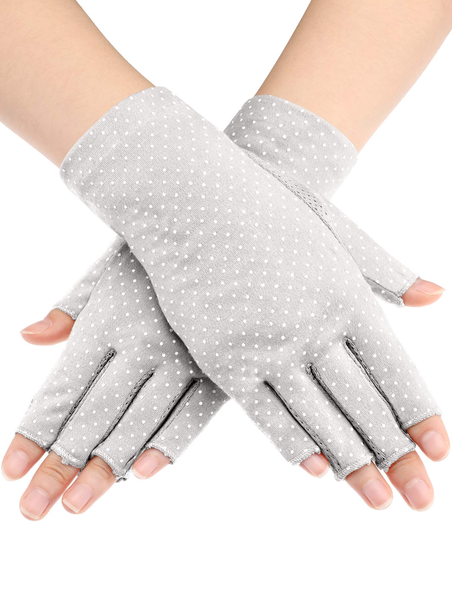 Maxdot Sun Gloves for Women UV Protection Fingerless Non Slip Sunscreen Driving Gloves for Summer Outdoor