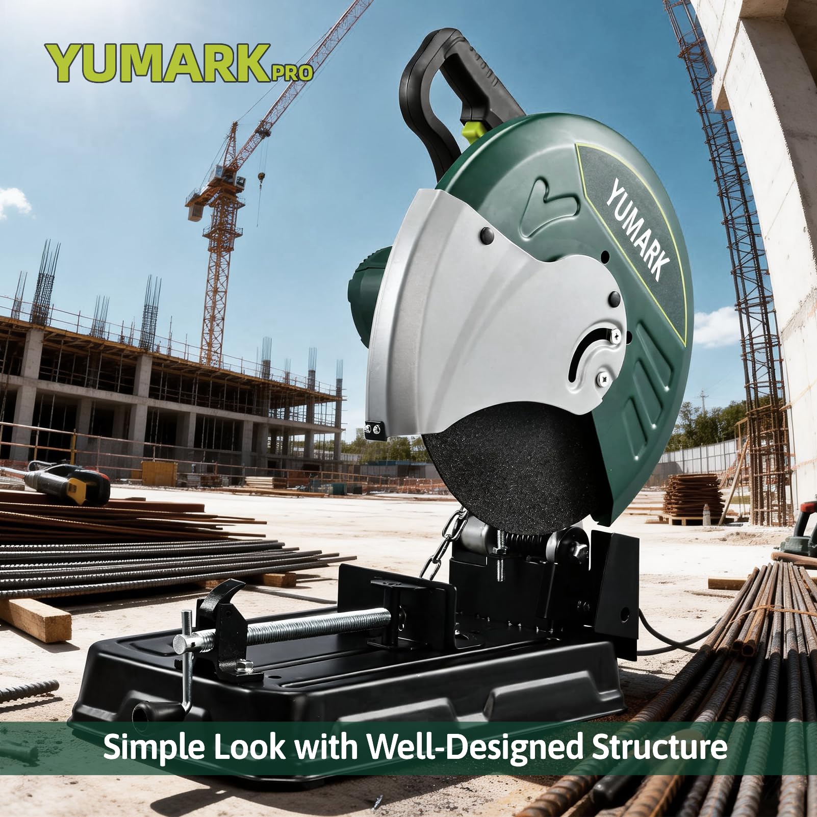 Powerful Metal Chop Saw - 2400W, 45° Angle -2 Powerful Metal Chop Saw - 2400W, 45° Angle -2