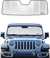 Vista 12 de Protección solar para parabrisas Pigenius para Jeep Wrangler JL 2018-2025, protector solar para ventana delantera Gladiator 2020-2025 - AstraGuard