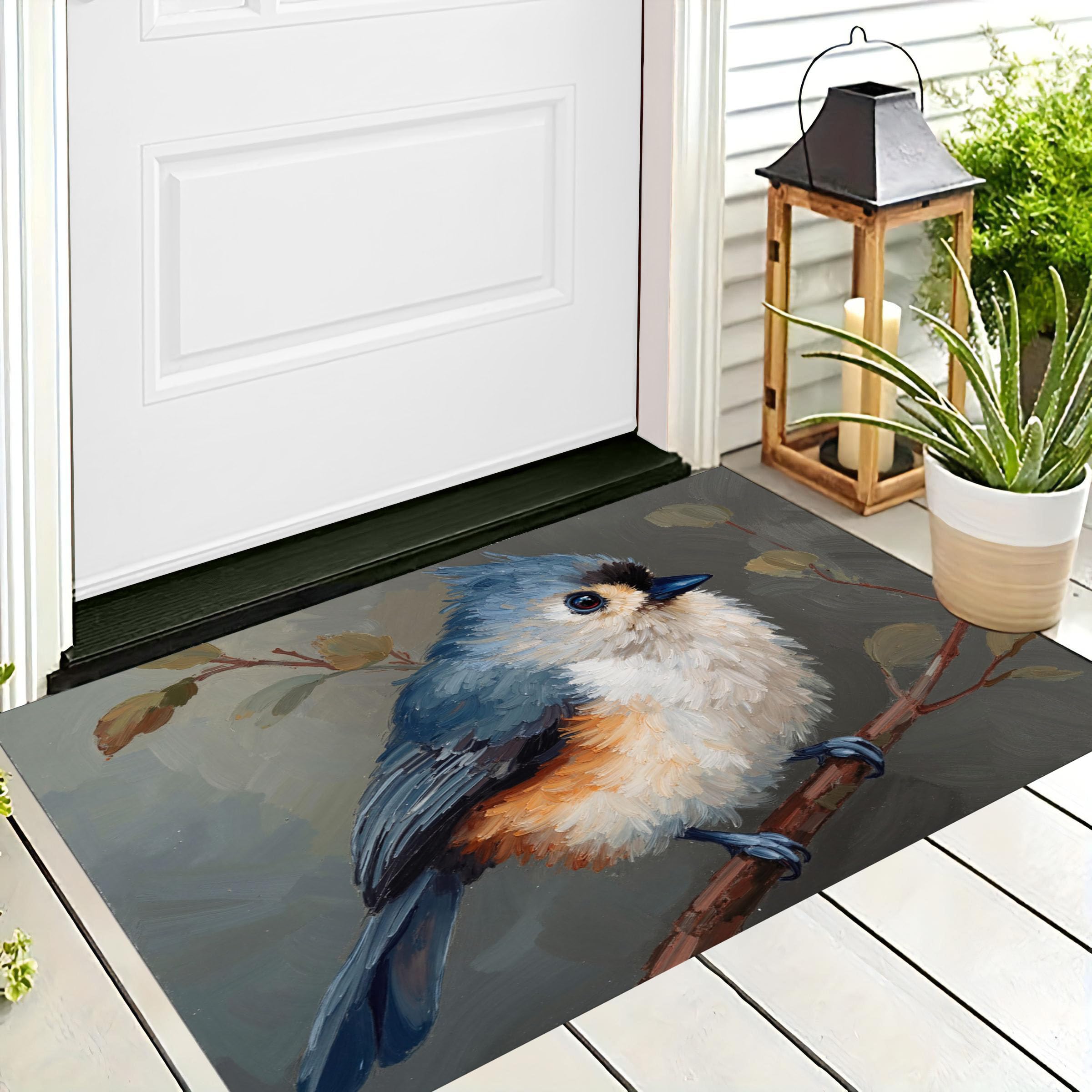 Tapis de porte lavable gris contre la boue et les glissades