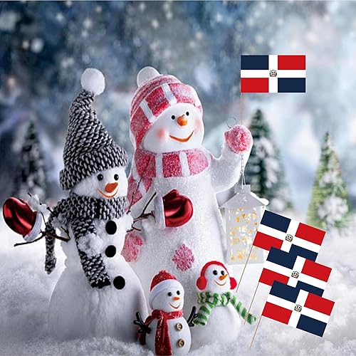 Miniatura 5 de Bandera de palillo de dientes de República Dominicana pequeña para cóctel, cupcakes de frutas, decoración de banderas, 100 unidades