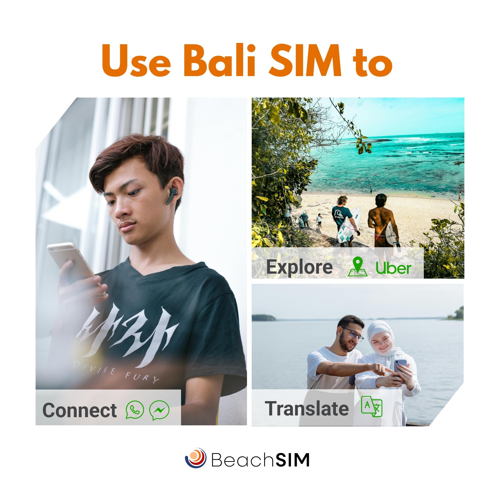 Carte SIM Bali. 12 GB de données à des Vitesses 4G/5G. Données prépayées Uniquement SIM. Activation Rapide. Recharge Facile. Travaille dans Toute l'Indonésie. Valable 30 Jours.