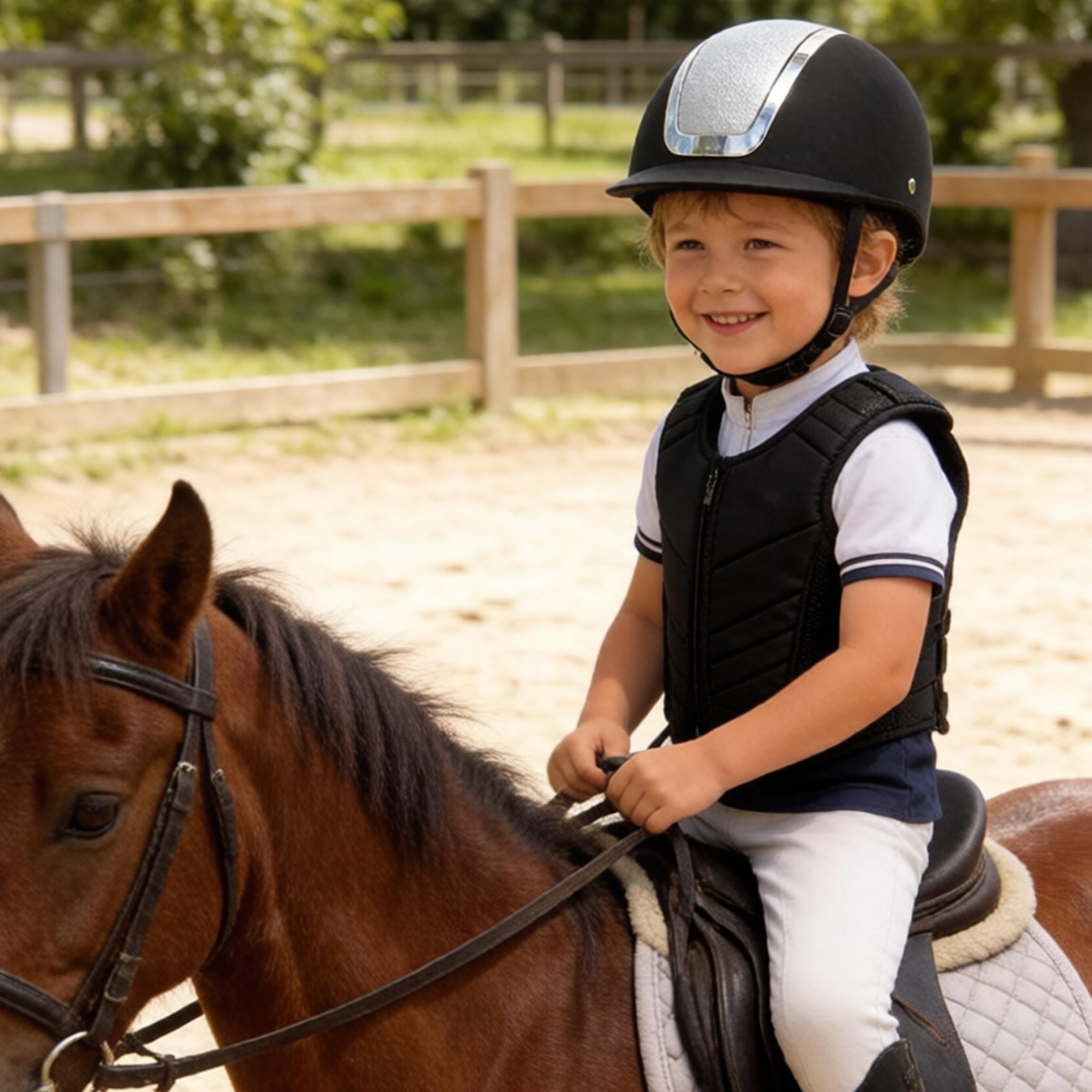 Casco da Equitazione Resistente Casco da Equitazione per Bambini per Allenamento all'aperto Nero Opaco Misura Regolabile 48-52 cm