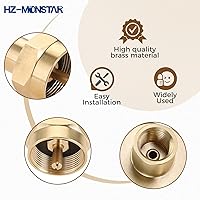 Vista 5 de Kit adaptador de repuesto de botella de gas propano de 1 libra, incluye conector de latón de tanque hembra NPT de 1/4 pulgadas y rosca NPT macho