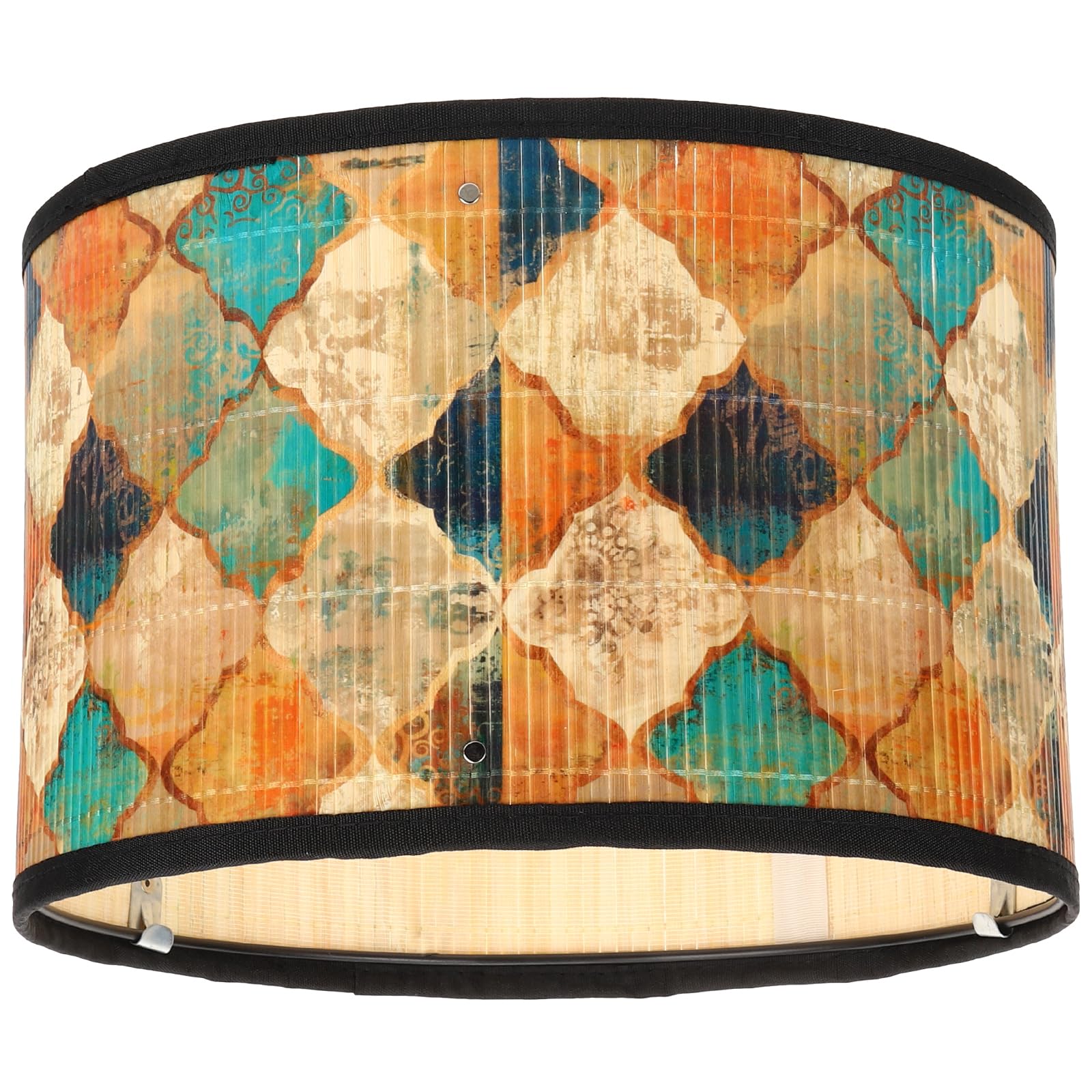 OSALADI Drum Lamp Abażur Kinkiet, Dekoracyjny abażur Lampa Podłogowa Lampy Stołowe, Boho Style Wahadłowe Lampy Tkaniny