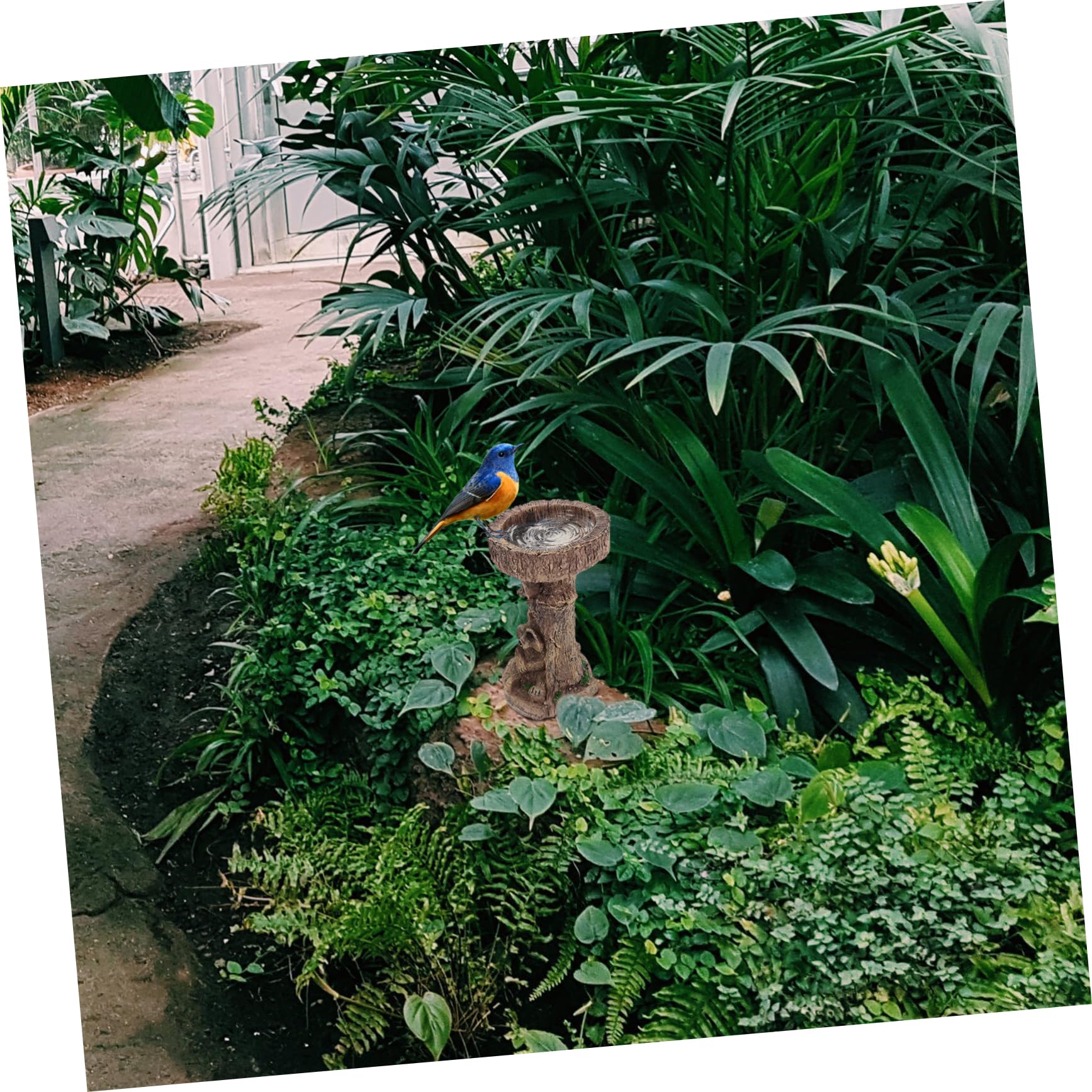 SUPVOX Bagni per Uccelli in Resina Decorazioni da Giardino Mangiatoie per Uccelli da Esterno da Giardino Accessori per Laghetti