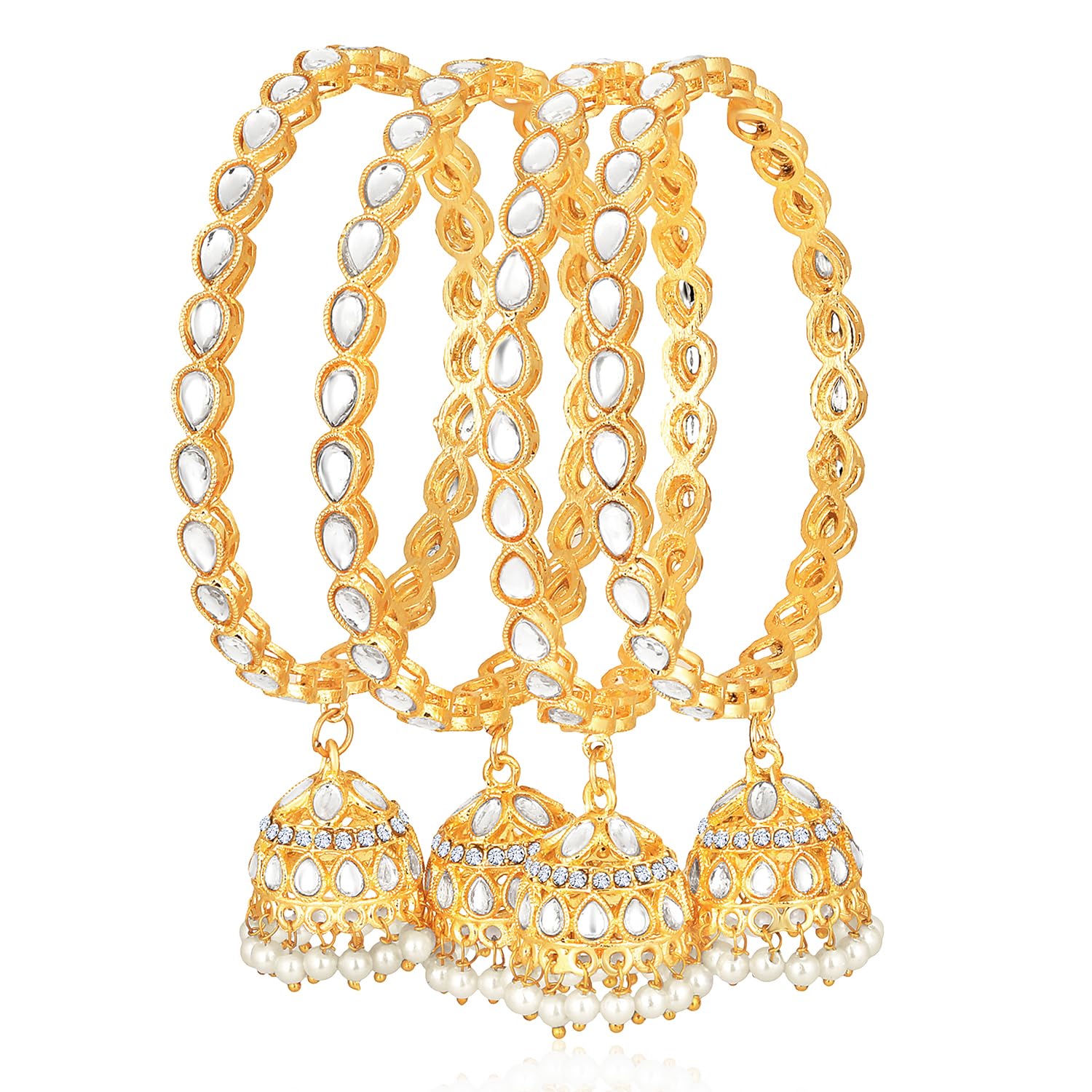 See full amazon price history chart for Peora Gold Plated 2.6 inch Kundan & Beads Studded Bangle with Latkan Ethnic Jewellery for Women & Girls Peora Gold Plated 2.6 inch Kundan & Beads Studded Bangle with Latkan Ethnic Jewellery for Women & Girls (B0DDKLQGP3) Amazon Price History, Amazon Price Tracker
