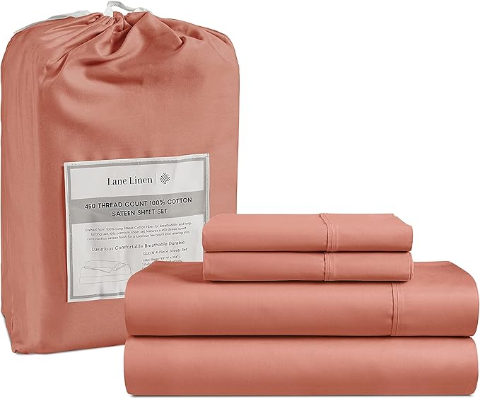 LANE LINEN Full Size Bed Sheet Set 100 Cotton Sheets