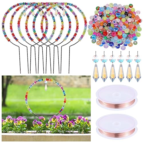 374 Pcs Beaded Garden Stakes DIY Fairy Wand Garden Fairy