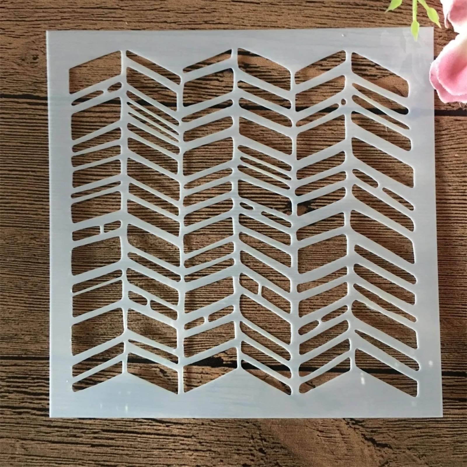 Plantillas para pintura, 8 unidades, 13 x 13 cm, diseño geométrico de gota de agua, plantillas reutilizables para madera, pared, tela, roca, pizarra, señalización, proyectos de arte para hacer
