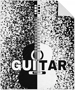 Mercuryelf Guitar Throw Blanket - Soft, Fuzzy & Warm - 50x60 Inches Flannel Blankets for Living Room, Sofa - Novelty Throws Gift for Teens