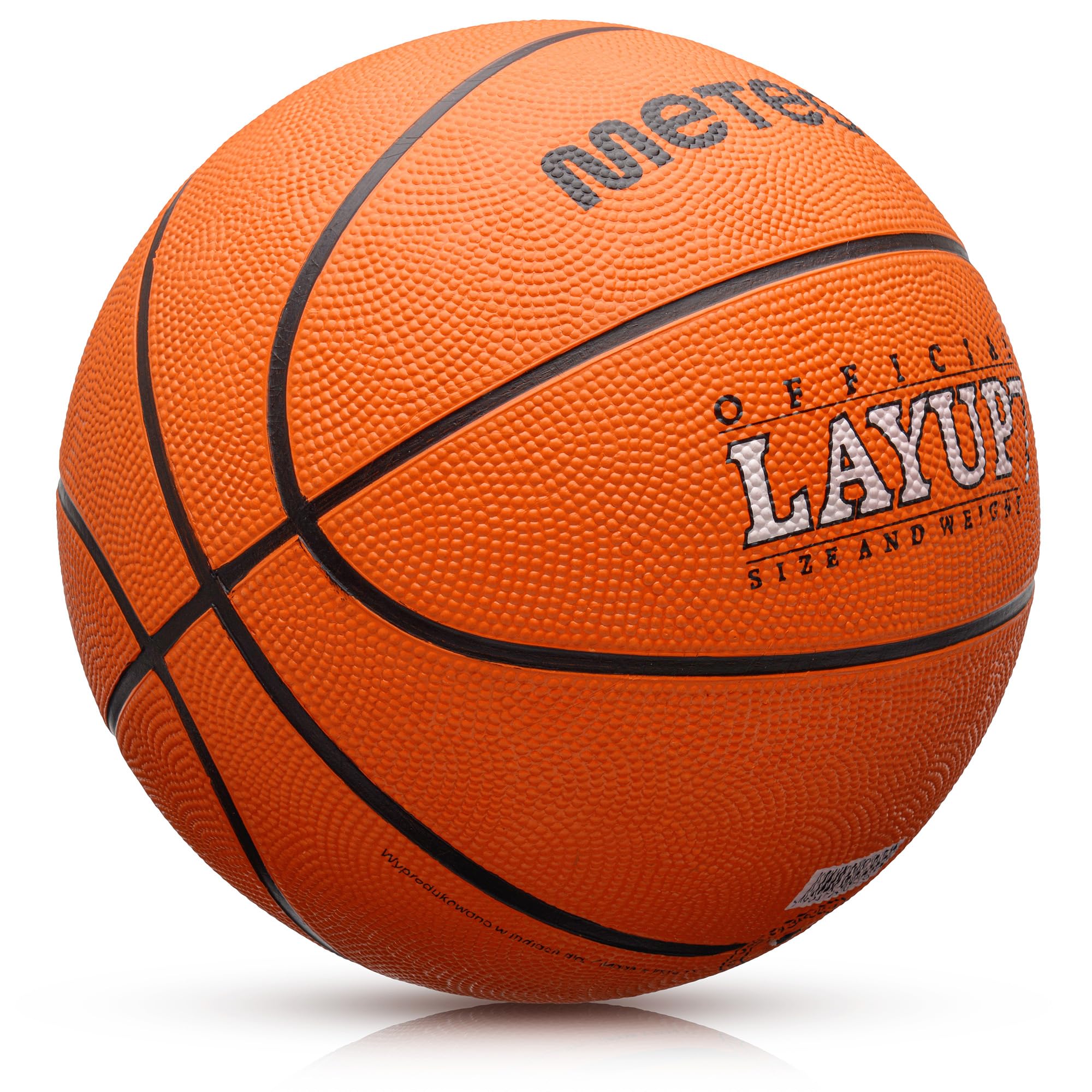 meteor Palla Basket Pallone Basketball - Taglia 5 o 6 o 7 - Giovani & Adulti Ideale per Formazione Pallacanestro - Layup