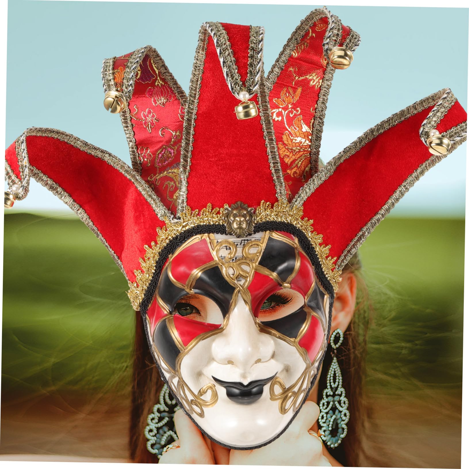 BESPORTBLE Maschera Veneziana in Plastica Resistente per Party Cosplay e Halloween Leggera Non Deformabile per Carnevale e Performance