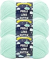 Vista 24 de Lion Brand Yarn Feels Like Butta - Ovillo de lana suave para tejer y tejer, aterciopelado, paquete de 3, color gris pálido