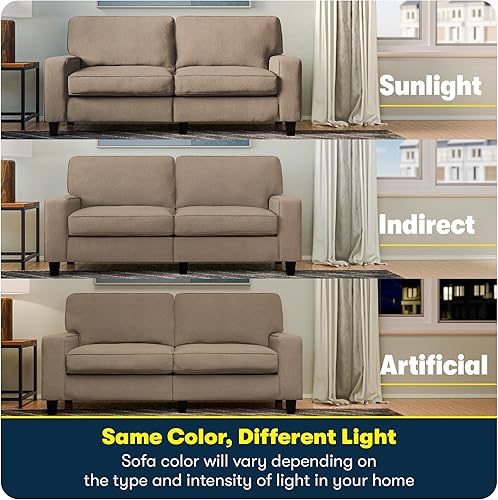 Miniatura 342 de Serta Palisades Sofás Tapizados para Sala, Sofá de Diseño Moderno, Tela, gris (Glacial Gray) gris (Glacial Gray),Beige,Marrón,Alforfón Beige,Marrón