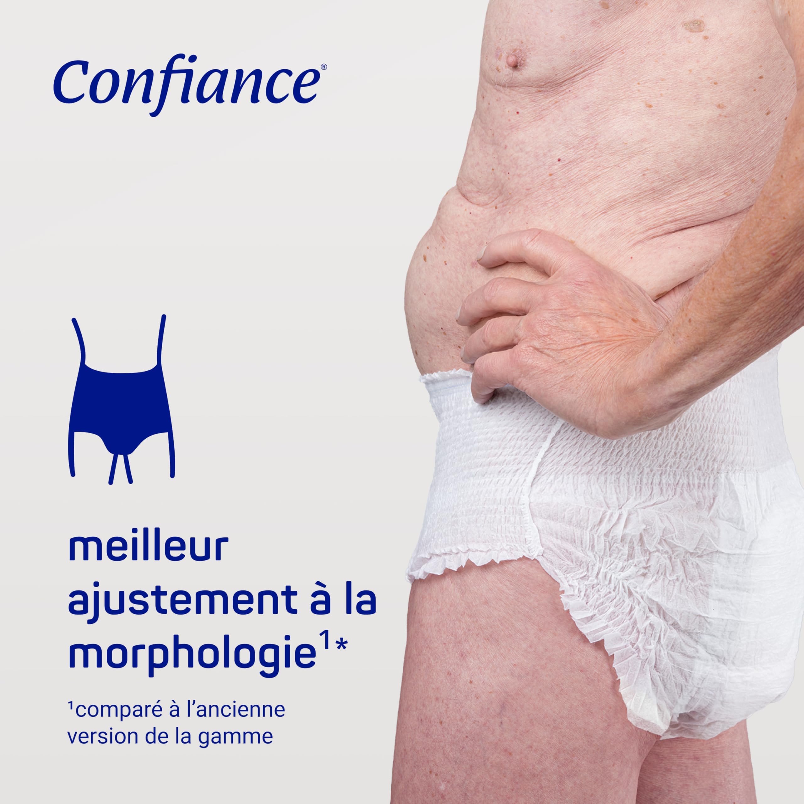 Confiance Mobile - Slips Absorbants pour Hommes et Femmes - Niveau d'Absorption = 10 gouttes (Fuites Urinaires Importantes) - Discrets et efficaces - pH Neutre à la Peau - Taille M - 14 Unités