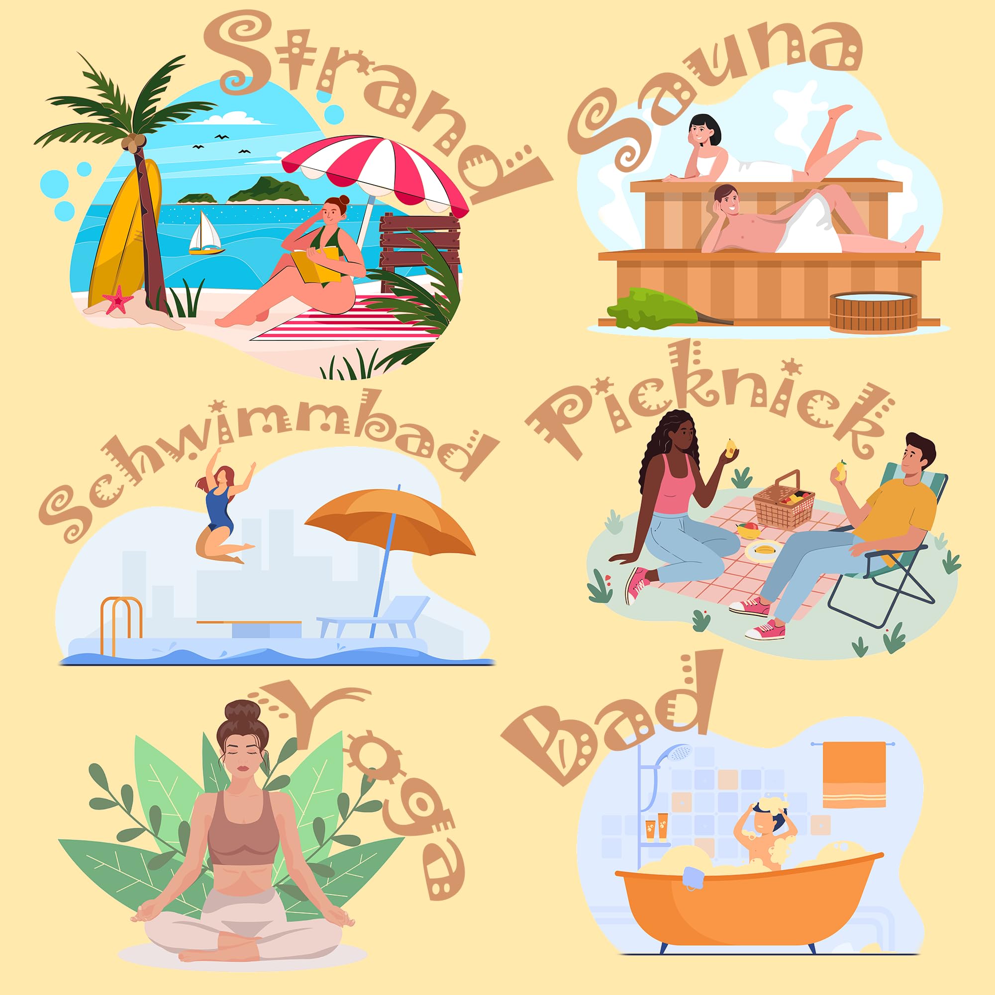 Hamamtuch 2er Pack – Leichtes Strandtuch & Saunatuch aus recycelter Baumwolle – Schnell Trocknend, Groß & Weich – 90cm x 200cm – Ideal für Strand, Sauna, Yoga, Picknick – Beige & Schwarz