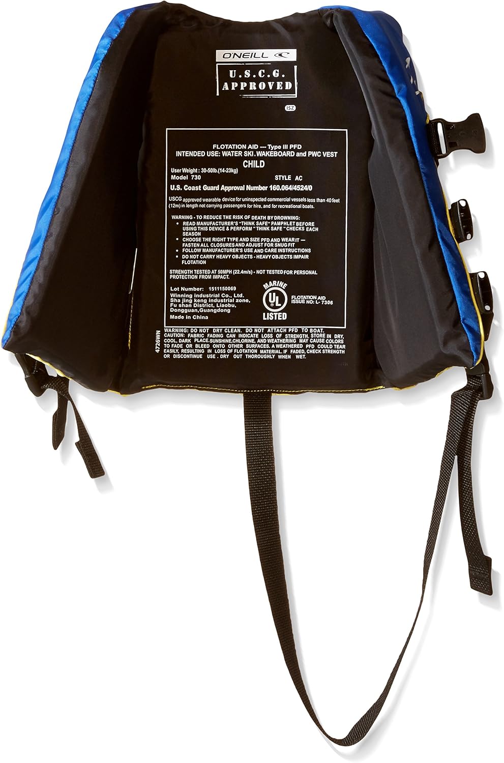 O’Neill Child Superlite USCG Approved Life Vest – Lightweight Child Life Jacket for Boating, Wakeboarding, Waterskiing & Your Favorite Water Activities