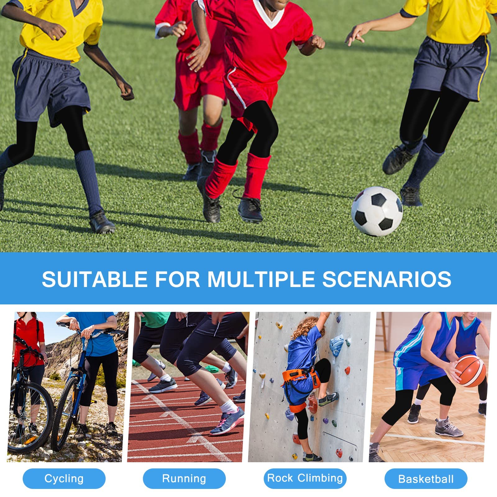 3/4 Niños Leggings de compresión Juvenil Medias Capa Base Deportes Running Capris Pantalones para niños para Entrenamiento Baloncesto