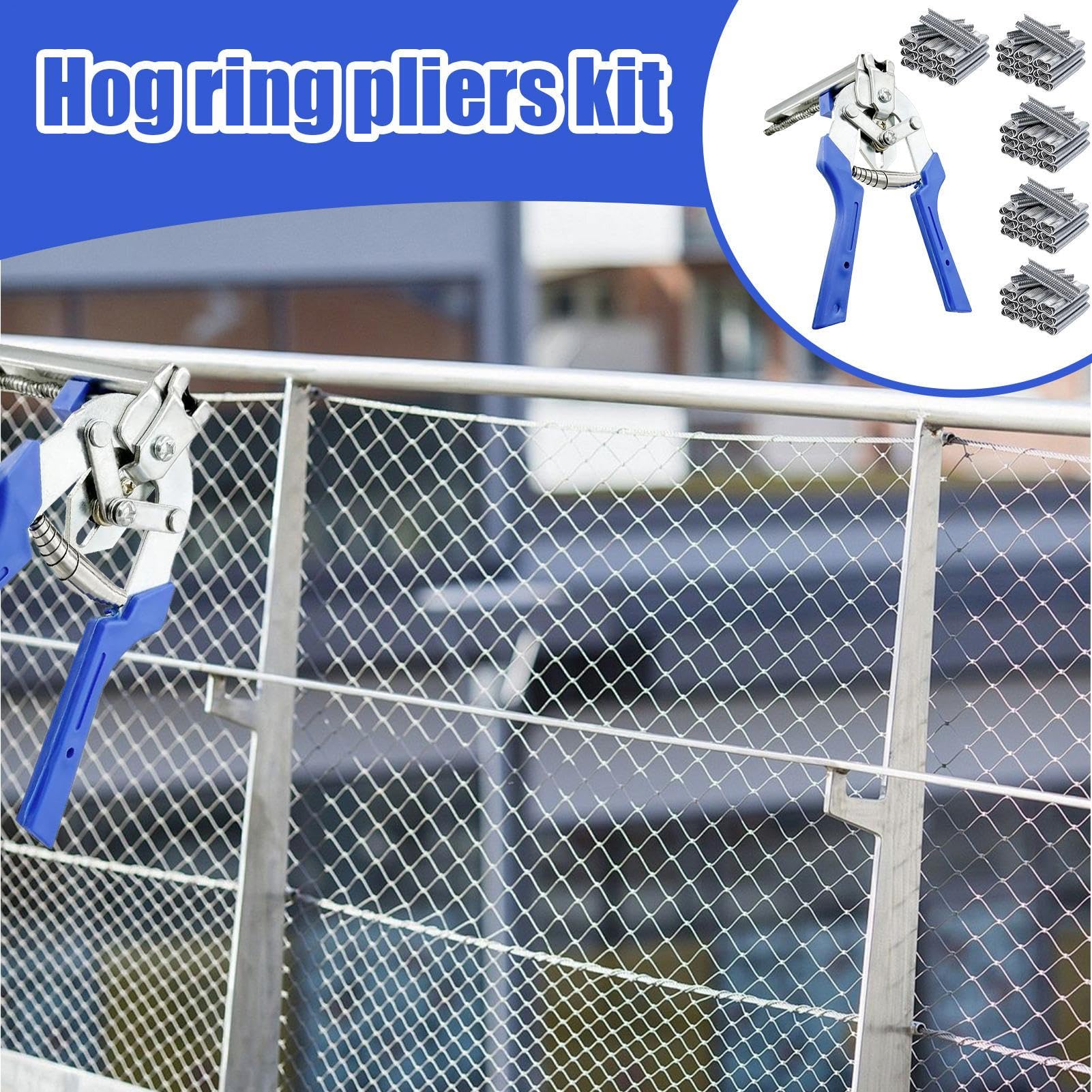 Attaches pour cages en fil - Pince multifonction type M pour clôture - Jeux d'outils manuels pour artisanat industriel fil de clôture animal aviaire