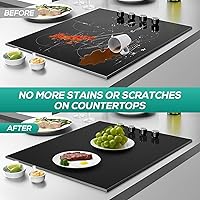 Vista 6 de Alfombrilla de cocina de inducción de silicona resistente al calor, cubierta superior de estufa ignífuga para estufa eléctrica, protector