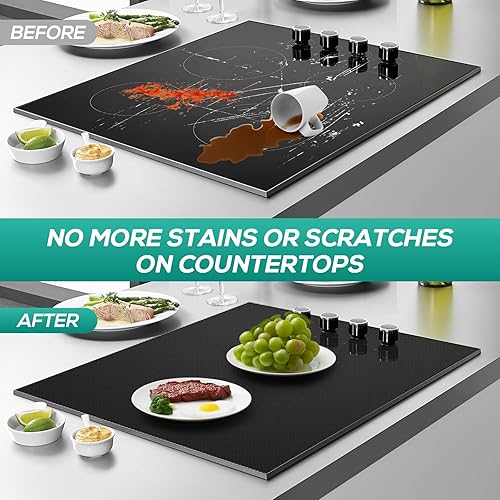 Miniatura 6 de Alfombrilla de cocina de inducción de silicona resistente al calor, cubierta superior de estufa ignífuga para estufa eléctrica, protector