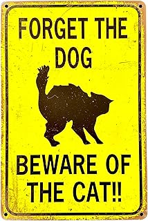 Póster de DiiliHiiri Cartel Divertido para Amantes de Gatos — 30x20cm chapa — Regalo Cómico para Dueños de Gatos | Decorac...