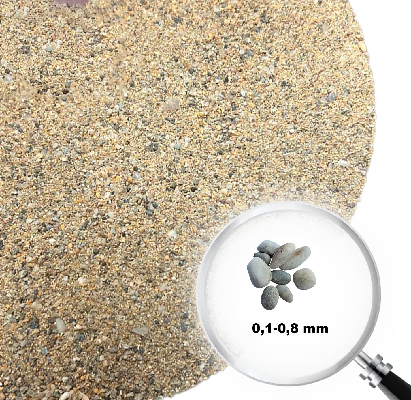Arena Natural para Terrario. 15 kg de Arena 100% Natural Arena de Playa para su Terrario. Su granulometría es de 0,1-0,8 MM.
