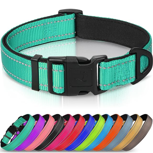 Joytale Collar Perro Reflectante,Nylon Collar Acolchado con Neopreno,Ajustable para Perros…