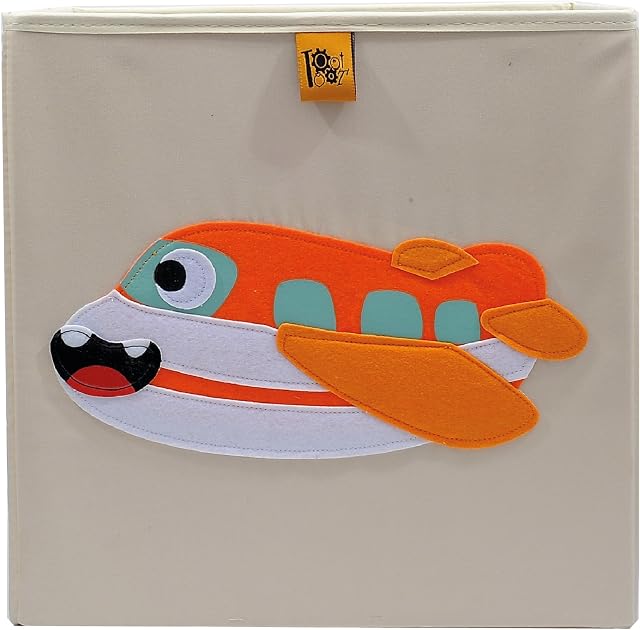 Toot Toot Square Children Storage Box Toy Organiser Foldable (Aeroplane)